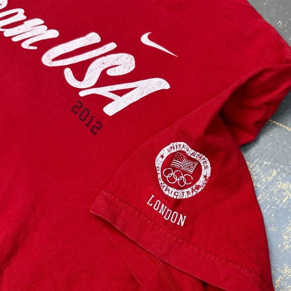 Nike Team USA 2012 London Olympics Just Do It Shirt Red XL - Picture 4 of 7